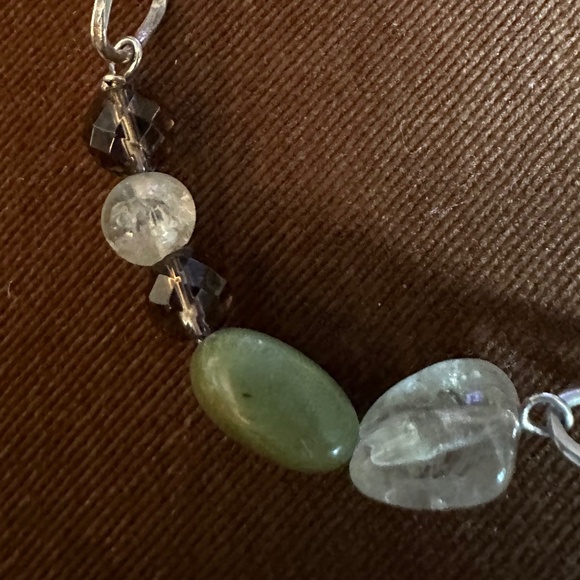 Silpada Sterling Silver Jade Citrine Smoky Quartz Necklace - Picture 4 of 8